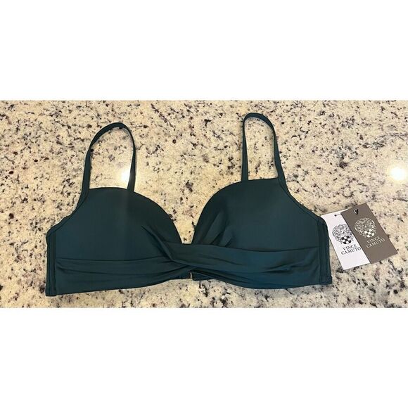 Vince Camuto Draped Bikini Top - Solids - Picture 3 of 5